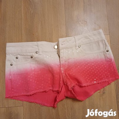 Új fehér/pink ombre női farmer sort ( M)
