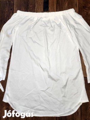 Új fehér vállra húzható ruha miniruha tunika