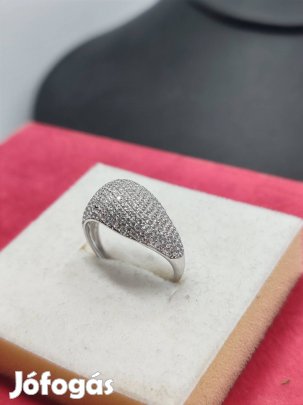 Új fehérarany gyűrű cirkóniával 32000ft/g
