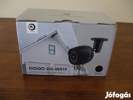 Új fekete Wifi kamera éjjellátó vízálló alumínium házas kültéri