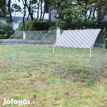 Új fém kisállat ketrec tyúk- nyúl - macska kennel 180x75 cm - Posta is