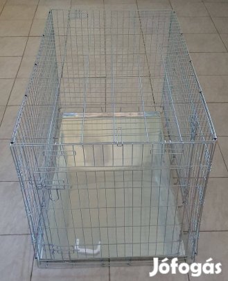 Új fém összecsukható szobakennel - szállító box - ketrec 110 x70x75