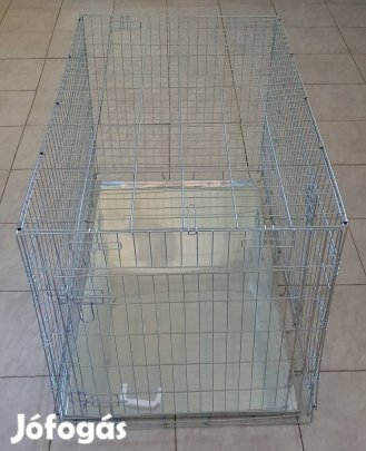 Új fém összecsukható szobakennel - szállító box - ketrec 110x70x75