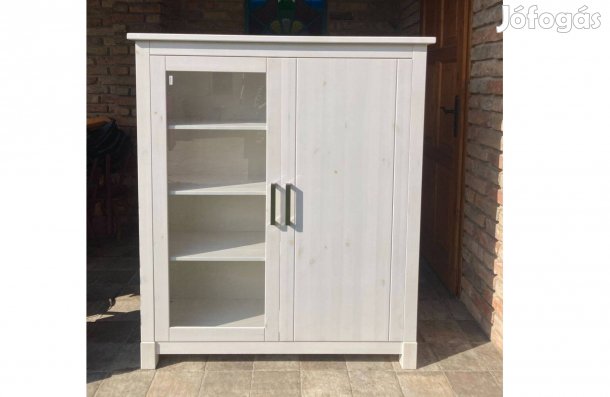 Új fenyő szekrény, kétajtós, vitrines