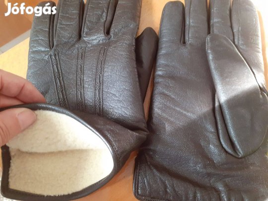 Új férfi bőr kesztyű báránybőr bélés