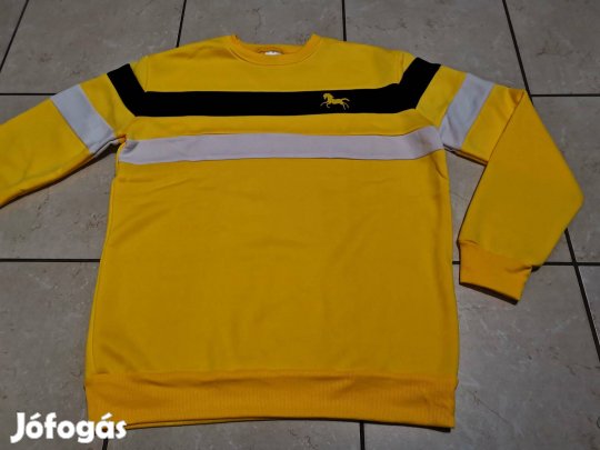 Új férfi pulóver M méret sárga-fekete