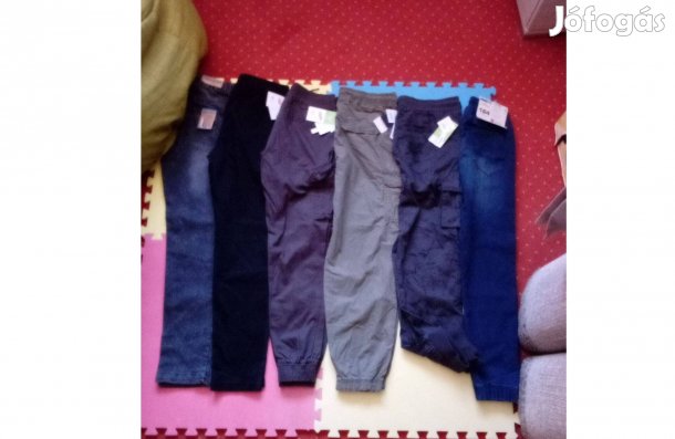 Új fiú 164 170 férfi XS S nadrág farmer jogger Oldalzsebes nadrág