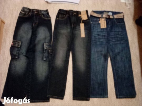 Új fiú farmer nadrág bőszárú 134 140 vékony alkatra