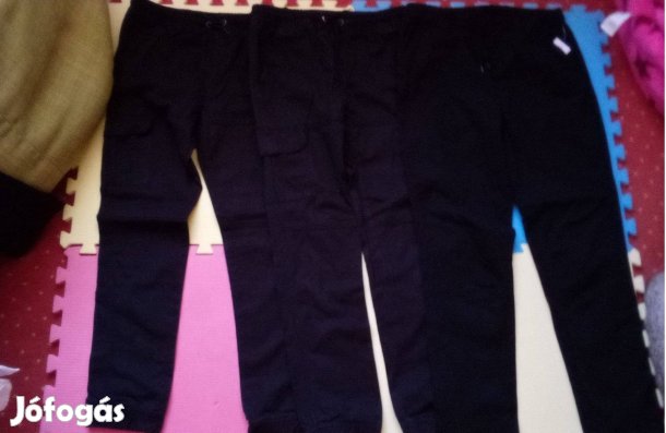 Új fiú nadrág fekete oldalzsebes jeggings farmer 158 164 170