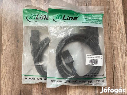 Új földelt hálózati tápkábel 1.8 m 3x0.75mm2