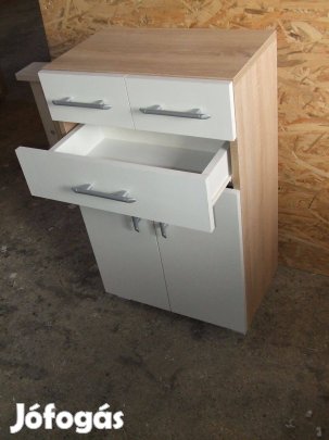 Új fürdőszoba szekrény 50 cm széles Sonoma fehér előszoba bútor Sn2A3F