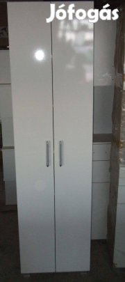 Új fürdőszoba szekrény 50 cm széles magasfényű fehér bútor Dn2tA