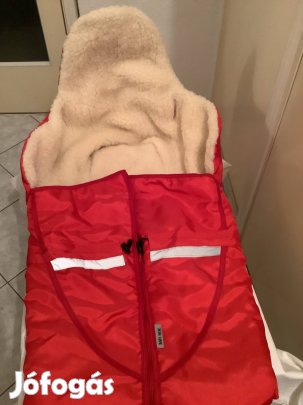 Új gyapjú bundazsák és új háttámlás fém ülés a szánkóra