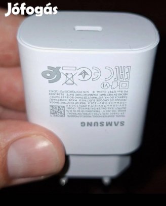 Új gyári Samsung 25W szupergyorstöltőfej fehér színben 