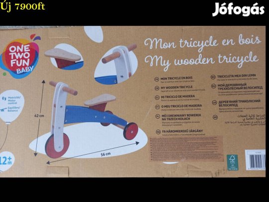 Új gyerek jármű, kismotor, fa jármű, lábbal hajtható kismotor,