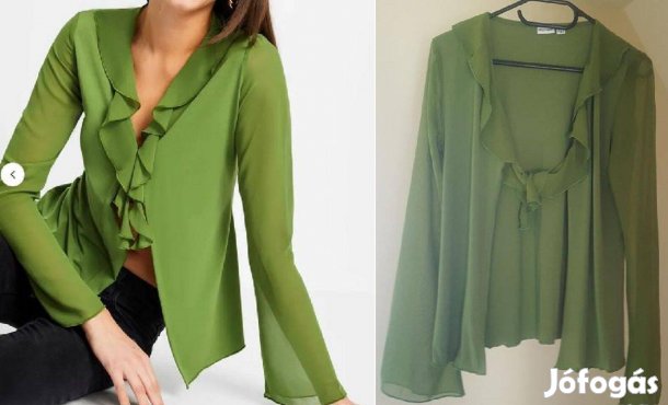 Új gyönyörű lenge, különleges csodaszép zöld blúz Akció %%