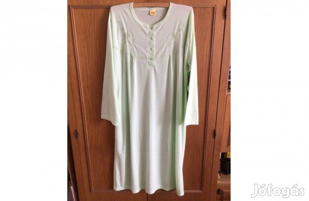 Új halványzöld, hosszú ujjú női hálóing XXL méretben eladó