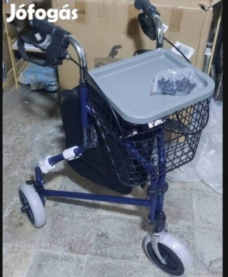 Új háromkerekű  rollátor, járássegítő, kék