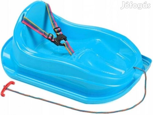 Új háttámlás gyermek szánkó biztonsági övvel