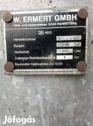 Új horganyzot tartály eladó