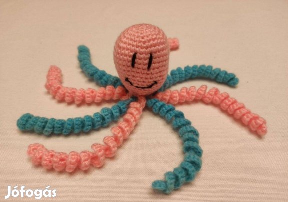 Új horgolt polip babajáték, horgolt korip játék állat 16 cm