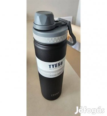 Új hőtartó acél termosz kulacs - Tyeso fekete
