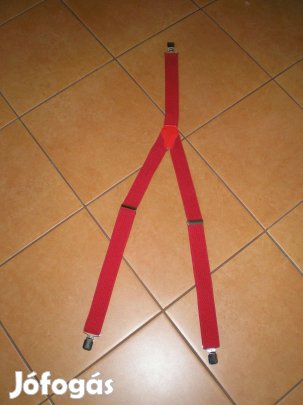 Új hózentróger nadrágtartó piros színben Y alakban