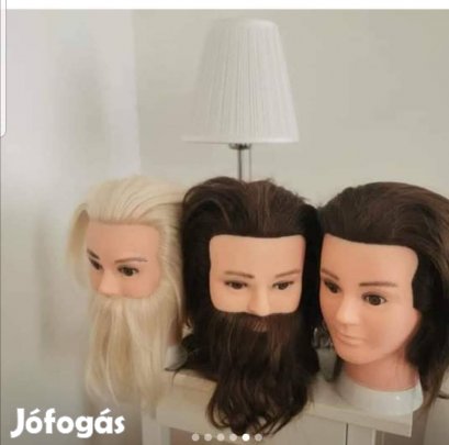 Új humán férfi babafej szakállas és szakáll nélküli!