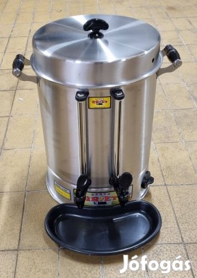 Új inox 23l-es duplatartályos 2csapos ital föző melegentartó adagoló