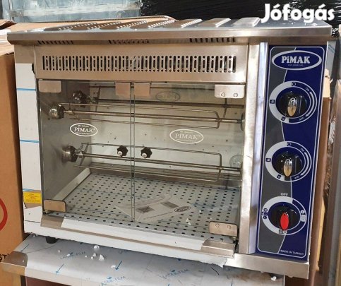 Új inox ipari nagy konyhai 12 csirkés grillsütő grillcsirkesűtő grills