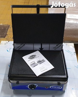 Új inox ipari nagykonyhai 40x25cm-es sütőfelületű kontaktgrill tost sü