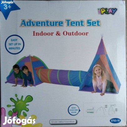 Új játszósátor, alagúttal, kül- vagy beltéri. Gyereksátor - alagúttal