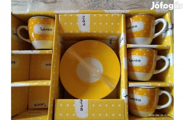 Új kávés csésze készlet eladó