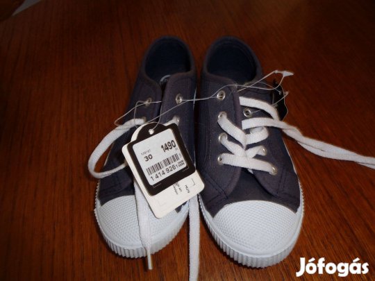 Új kék hibátlan gyerek tornacipő 30 as átadó