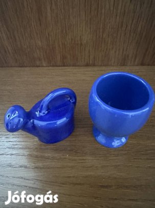 Új kék színű kis méretű, sótartó és tojástartó eladó Budán!