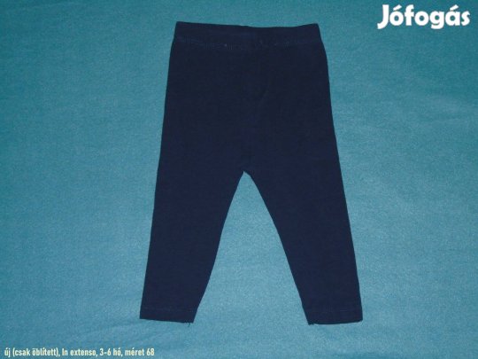 Új kék színű leggings nadrág 3-6 hó (méret 68)