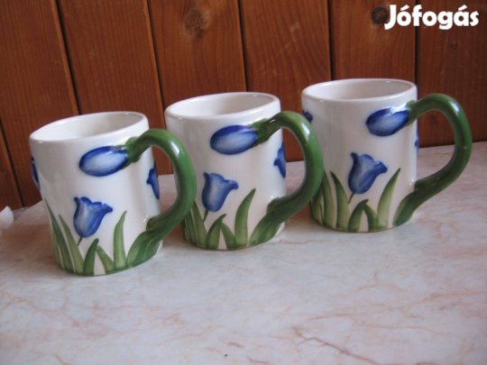 Új kerámia bögre, 3 db