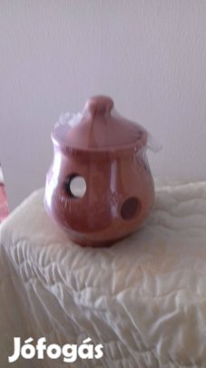 Új kerámia konyhai tartó fedeles 18cm
