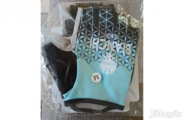 Új kerékpáros kesztyű M-es méretben