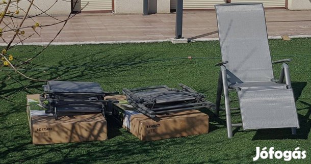Új kerti szék könnyű aluminium 3 db