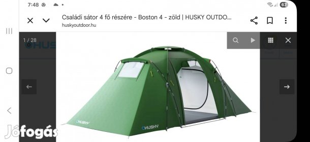 Új két hállófülkés Hasky sátor