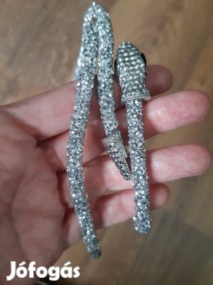 Új kígyó alakú bizsu ezüst színű nyaklánc