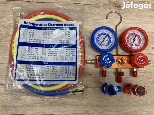 Új klíma ellenőrző és töltő készlet eladó