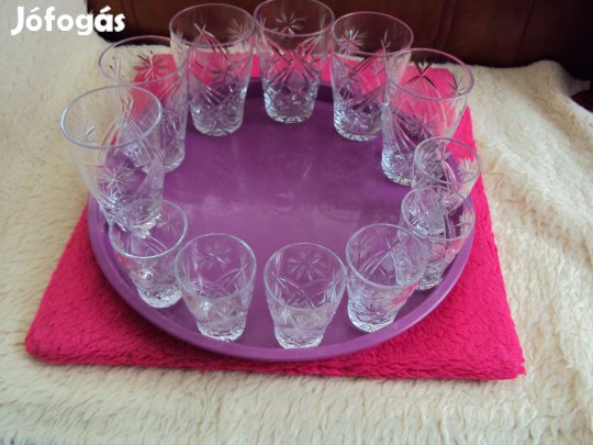 Új kristály pohárkészlet (12 db-os)