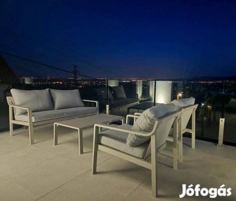 Új kültéri alumínium kerti bútor garnitúra