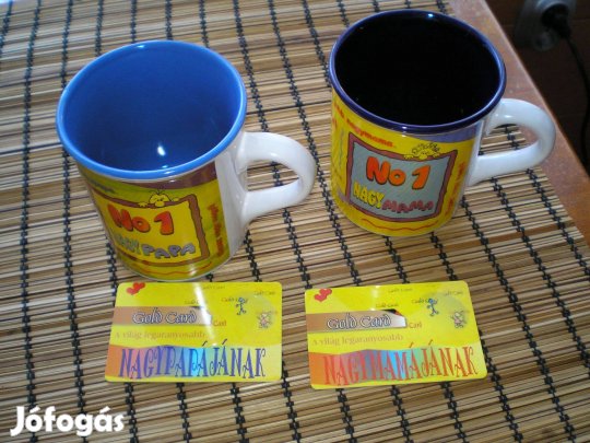 Új legjobb nagypapa és nagymama bögre ár/db