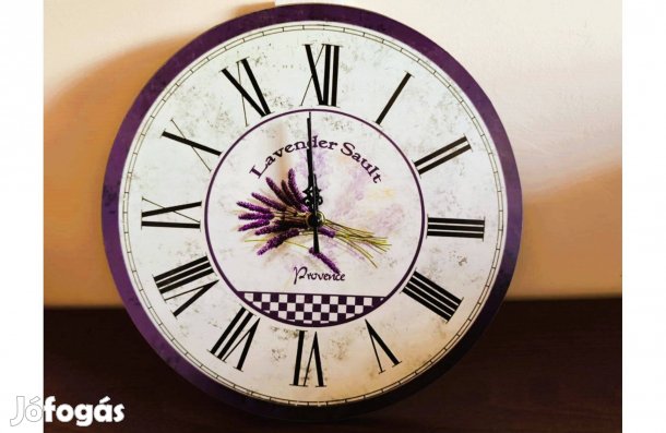 Új levendulás falióra