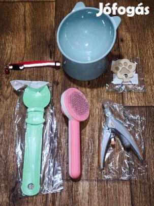 Új macska felszerelés - cica cucc csomag 1. (tál, nyakörv)