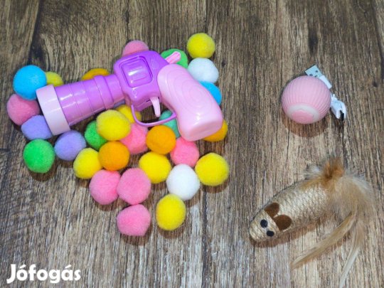 Új macska felszerelés játék (4 db) - cica cucc csomag 4