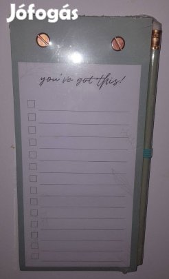 Új mágneses jegyzettömb, jegyzet füzet + ajándék ceruza Akció !!